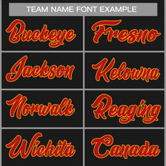 Custom Black Red-Yellow Classic Tops Casual Basketball Jersey