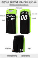 Custom Black Neon Green Classic Sets Sports Uniform Basketball Jersey