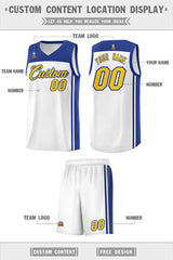 Custom White Royal Classic Sets Sports Uniform Basketball Jersey