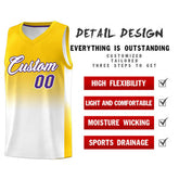 Custom Gold White Gradient Fashion Sets Sports Uniform Basketball Jersey