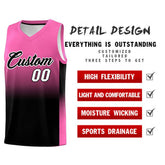 Custom Pink Black Gradient Fashion Sets Sports Uniform Basketball Jersey