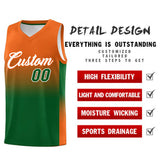 Custom Orange Kelly Green Gradient Fashion Sets Sports Uniform Basketball Jersey