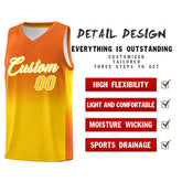 Custom Orange Gold Gradient Fashion Sets Sports Uniform Basketball Jersey