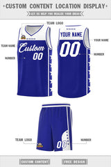 Custom Royal White Personalized Star Pattern Sports Uniform Basketball Jersey