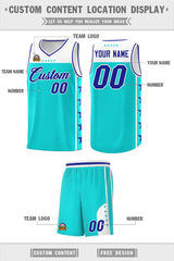 Custom Sky Blue Royal Personalized Star Pattern Sports Uniform Basketball Jersey