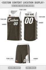 Custom Olive White Personalized Star Pattern Sports Uniform Basketball Jersey
