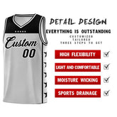 Custom Gray Black Personalized Star Pattern Sports Uniform Basketball Jersey