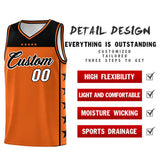 Custom Orange Black Personalized Star Pattern Sports Uniform Basketball Jersey