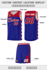 Custom Royal Red Personalized Star Pattern Sports Uniform Basketball Jersey