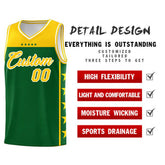 Custom Kelly Green Yellow Personalized Star Pattern Sports Uniform Basketball Jersey