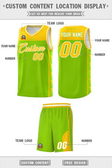 Custom Neon Green Yellow Personalized Star Pattern Sports Uniform Basketball Jersey