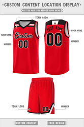 Custom Red Black-White Classic Sports Uniform Basketball Jersey