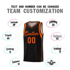 Custom Black Orange Sleeve Color Blocking Classic Sets Sports Uniform Basketball Jersey
