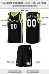 Custom Black White Sleeve Color Blocking Classic Sets Sports Uniform Basketball Jersey
