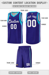 Custom Purple White Sleeve Color Blocking Classic Sets Sports Uniform Basketball Jersey