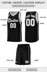 Custom Black White-Black Sleeve Color Blocking Classic Sets Sports Uniform Basketball Jersey