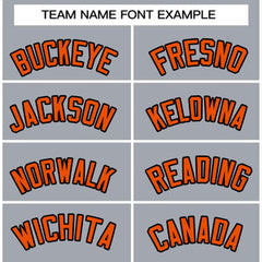 Custom Gray Black-Orange Classic Tops Men Casual Bull Basketball Jersey