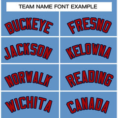 Custom Light Blue Navy-Red Classic Tops Men Casual Bull Basketball Jersey