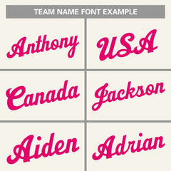 Custom Cream Pink Classic Tops Athletic Casual Basketball Jersey