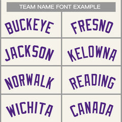 Custom Cream Purple Classic Tops Casual Basketball Jersey