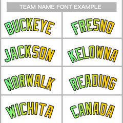 Custom White Green Classic Tops Fonts Gradient Fashion Tops Men Casual Basketball Jersey