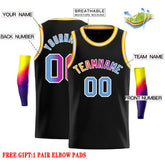 Custom Black Yellow-White Classic Tops Casual Basketball Jersey