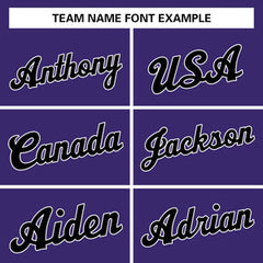 Custom Purple Black-White Classic Tops Men Casual Basketball Jersey