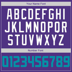 Custom Purple White-Teal Classic Tops Casual Fake Sleeve Basketball Jersey