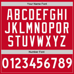 Custom Red White-Gray Classic Tops Casual Fake Sleeve Basketball Jersey