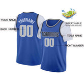 Custom Royal Black-Navy Classic Tops Casual Fake Sleeve Basketball Jersey