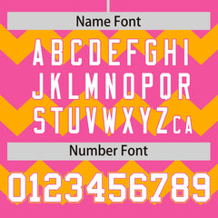 Custom Pink Yellow-White Personalized Ripple Design Authentic Baseball Jersey