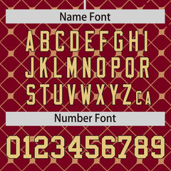 Custom Crimson Black-Khaki Personalized Plaid Design Authentic Baseball Jersey