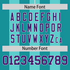 Custom Bright Green Aqua Thick Stripe Fashion Authentic Baseball jersey