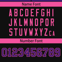 Custom Purple Black Color Block Personalized Raglan Sleeves Authentic Baseball Jersey