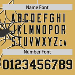 Custom Old Gold Black Spider Web Pattern Raglan Sleeves Authentic Baseball Jersey