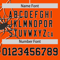 Custom Orange Black Spider Web Pattern Raglan Sleeves Authentic Baseball Jersey