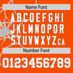 Custom Orange Gray Spider Web Pattern Raglan Sleeves Authentic Baseball Jersey