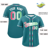 Custom Aqua Abrosexual For Pride Month Classic Style Authentic Baseball Jersey