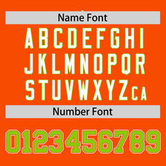 Custom Orange Neon Green Zebra Stripes Graffiti Pattern Authentic Baseball Jersey