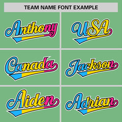 Custom Light Green Pansexuality For Pride Month Classic Style Authentic Baseball Jersey