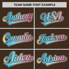 Custom Brown Genderflux For Pride Month Classic Style Authentic Baseball Jersey
