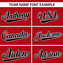 Custom Red Black Personalized Flame Graffiti Pattern Authentic Baseball Jersey