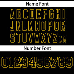 Custom Black Gold Personalized Gradient Ribbed Design Authentic Baseball Jersey