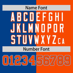 Custom Royal Orange Two Tone Striped Fashion Authentic Baseball Jersey