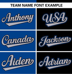 Custom Royal Black Stripe-Solid Combo Fashion Authentic Baseball Jersey