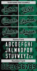 Custom Black Kelly Green Split Fashion Flower Graffiti Pattern Authentic Baseball Jersey