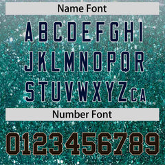 Custom Gray Aqua Sequins Pattern Gradient Fashion Authentic Baseball Jersey