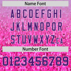 Custom Light Purple Purple Sequins Pattern Gradient Fashion Authentic Baseball Jersey