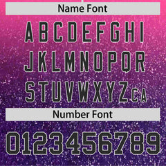 Custom Pink Black Sequins Pattern Gradient Fashion Authentic Baseball Jersey