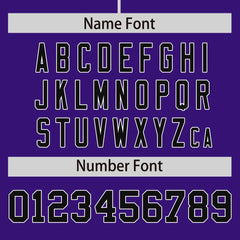 Custom Purple Black Personalized Phonetic Rhythm Authentic Baseball Jersey